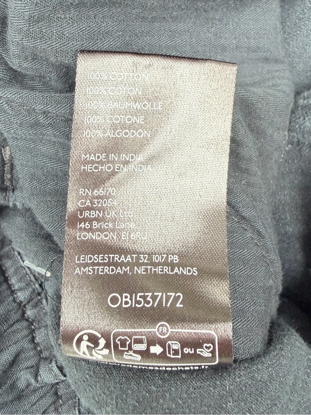 Free People Tahiti Cargo Pants Black Utility Drawstring Relaxed Fit S - Picture 12 of 12